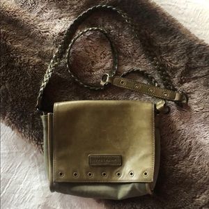 Longchamp Crossbody Canvas & Leather Bag